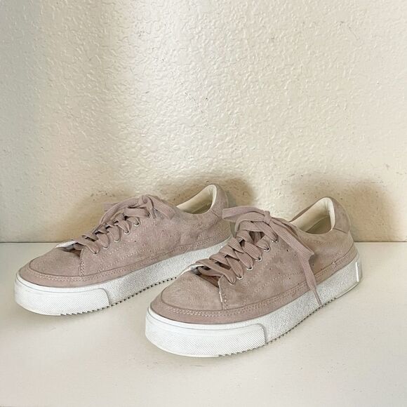 ALL SAINTS Trish suede platform sneaker in Dirty Pink. US 8/39 - Picture 6 of 13